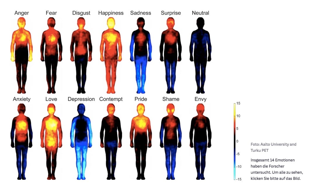 Studie: Karte der Gefühle im Körper